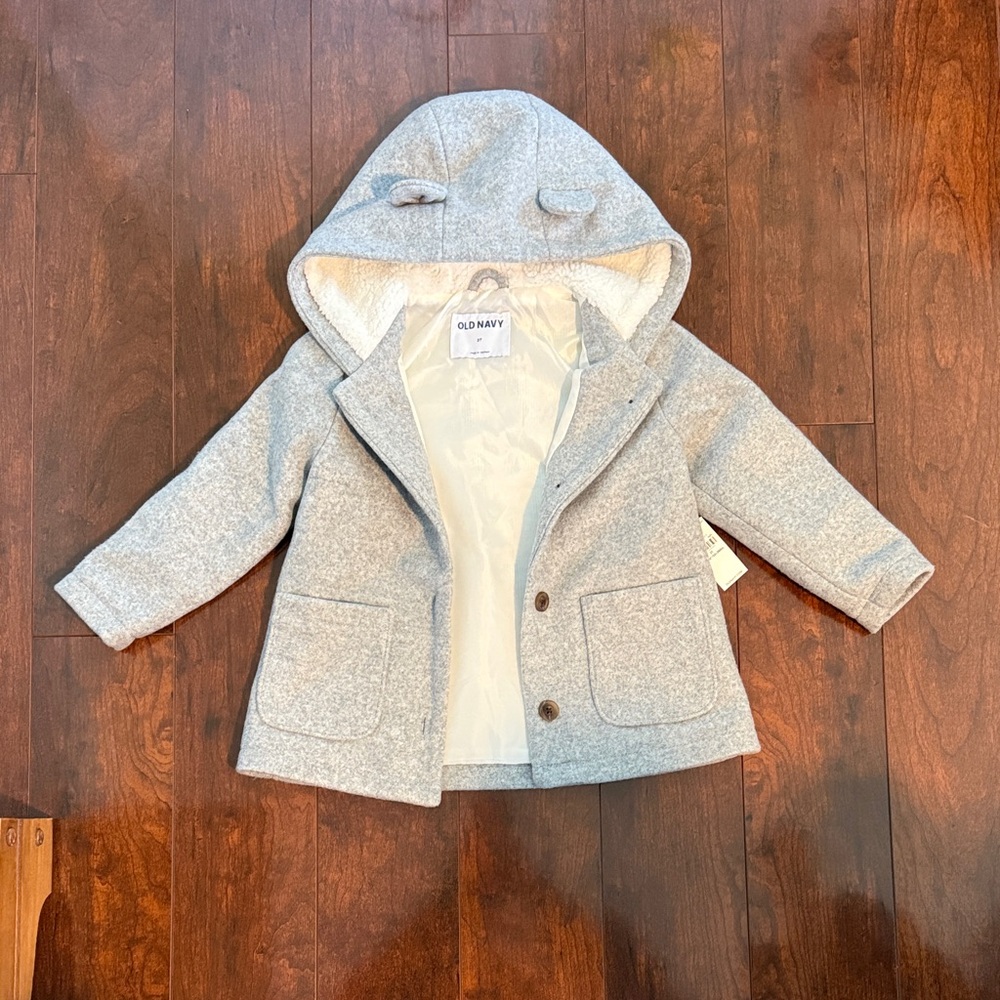 Old Navy Gray Kids Hooded Jacket